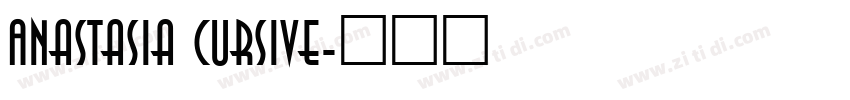 Anastasia cursive字体转换